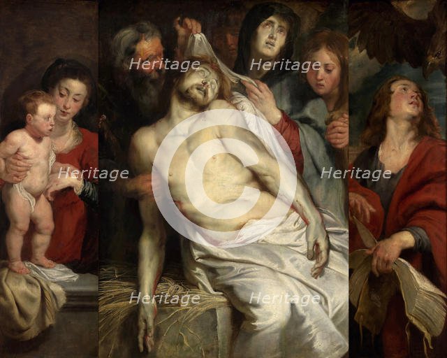 The lamentation over the dead Christ  (Christ on the Straw) , 1618. Creator: Rubens, Pieter Paul (1577-1640).