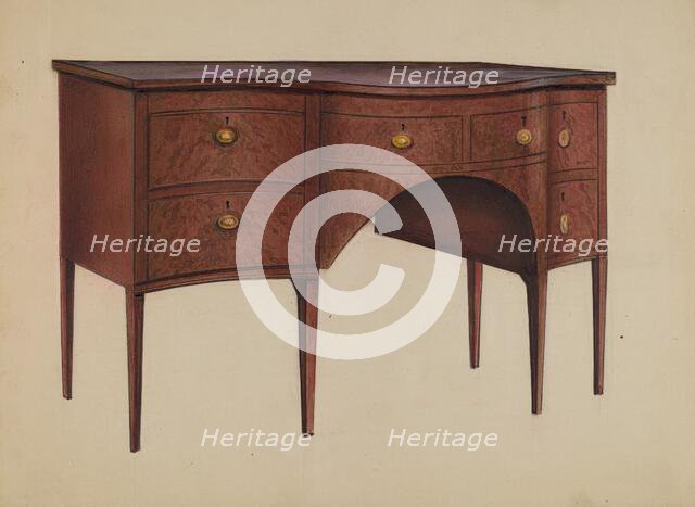 Sideboard, 1936. Creator: Arsen Maralian.