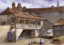 The Black Bull Inn, Whitefriars, London, 1867. Artist: JT Wilson