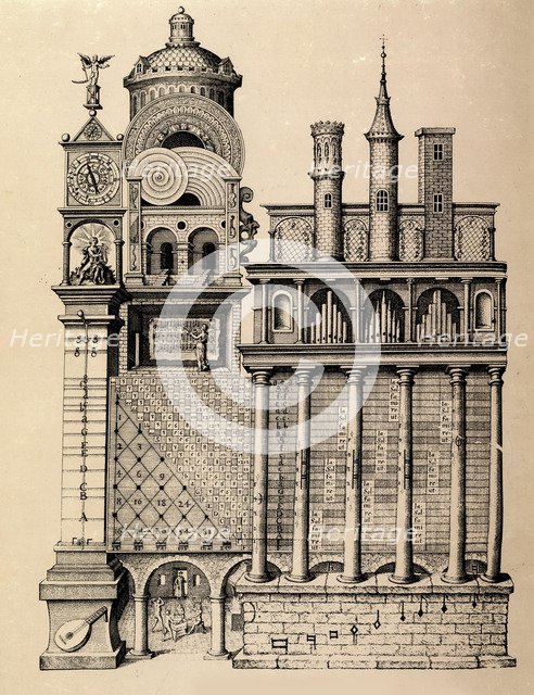 The Temple of Music by Robert Fludd, 1617. Artist: Anonymous  