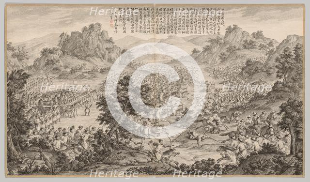 Great Victory at Huerman: from Battle Scenes of the Quelling of Rebellions..., c. 1765-1774. Creator: Jean Damascene Sallusti (Italian, d. 1781).