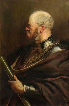 The Warrior - Self Portrait In 16th Century Armour, c1881. Creator: John Pettie.