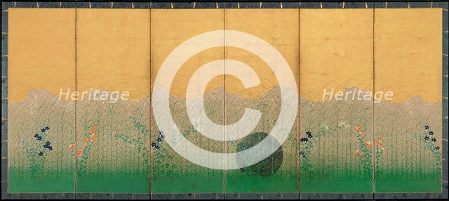 The plain of Musashi, ca 1760. Artist: Anonymous  