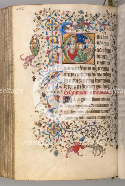 Hours of Charles the Noble, King of Navarre (1361-1425), fol. 280v, SS. Job and Eustace, c. 1405. Creator: Master of the Brussels Initials and Associates (French).