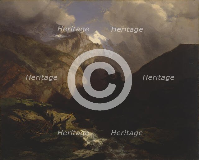 The Jungfrau, Switzerland, 1853-1855. Creator: Alexandre Calame.