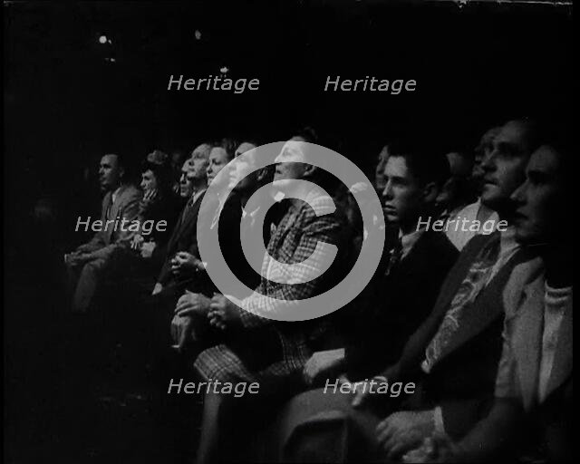 Spectators Watching a Wrestling Match, 1930s. Creator: British Pathe Ltd.