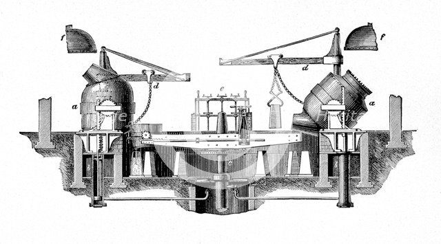 'Bessemer's Steel-converting Apparatus', c1917. Artist: Unknown.