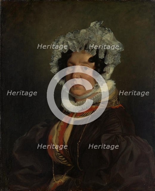 Madame Henri François Riesener (Félicité Longrois, 1786-1847), 1835. Creator: Eugene Delacroix.