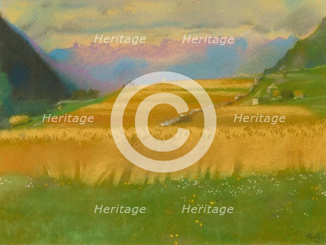 Campi di grano (cornfields), 1945. Creator: Giacometti, Augusto (1877-1947).