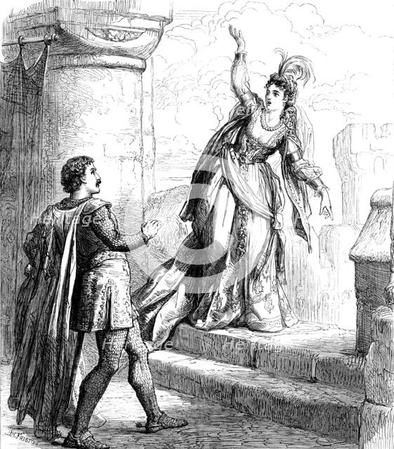 Scene from "Rebecca," at Drury-Lane Theatre, 1871. Creator: Unknown.