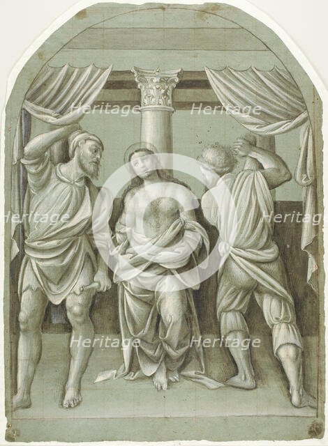 Flagellation of Saint Catherine, 1550/55. Creator: Bernardino Lanino.