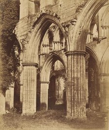 Rievaulx Abbey. Looking Across the Choir, 1850s. Creator: Joseph Cundall.