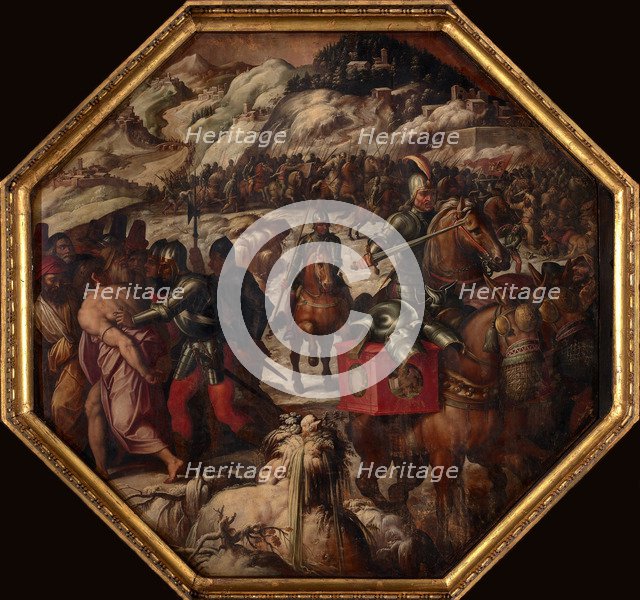 Defeat of the Venetians in Casentino, 1563-1565. Artist: Vasari, Giorgio (1511-1574)