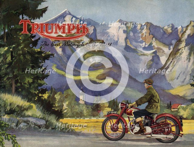 1948 Triumph 5T speed twin brochure. Creator: Unknown.