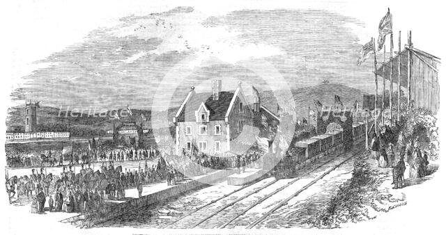 Opening of the North Devon Railway - Arrival of the Train at Barnstaple, 1854. Creator: Unknown.