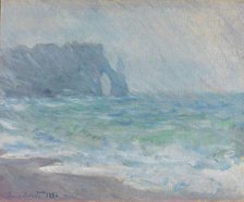 Étretat in the Rain, 1886. Creator: Claude Monet.