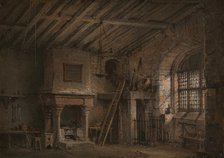 Stage Design for Heart of Midlothian; The Tolbooth, ca. 1819. Creator: Alexander Nasmyth.