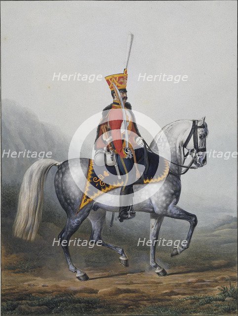Soldier of the Life-Guards Hussar Regiment, 1817-1824. Artist: Sauerweid, Alexander Ivanovich (1783-1844)