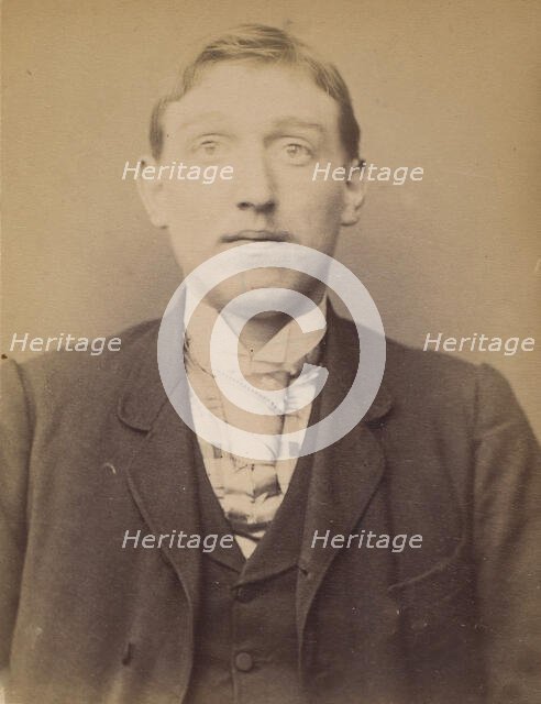 Lepla. Henri, Florimond. 25 ans, né à Gand (Belgique). Anarchiste. 1/3/94., 1894. Creator: Alphonse Bertillon.