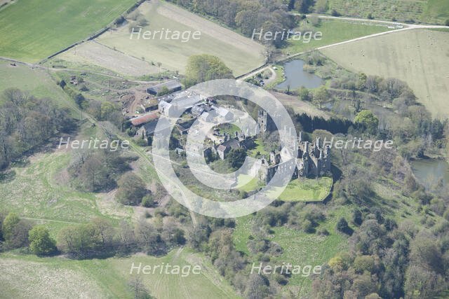 The ruins of Wingfield Manor, a medieval great house, Derbyshire, 2016. Creator: Historic England.
