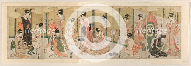 Parody of The Book of Joruri, c. 1789/1801. Creator: Hosoda Eishi.