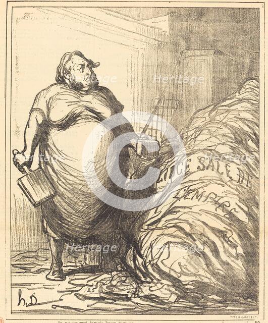 Je ne pourrai jamais laver tout ça, 1872. Creator: Honore Daumier.