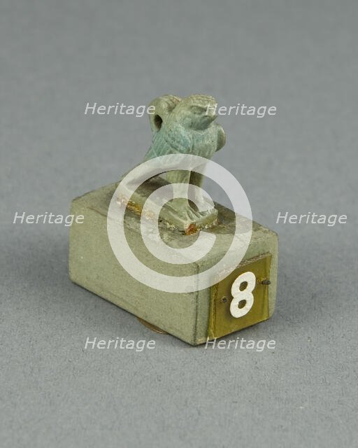 Amulet of a Falcon, Egypt, Late Period, Dynasty 26-31 (664-332 BCE). Creator: Unknown.