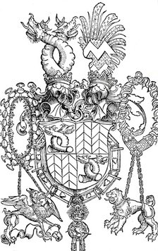 'The Coat of Arms of Florian Waldauf', 1500 (1906). Artist: Albrecht Durer.