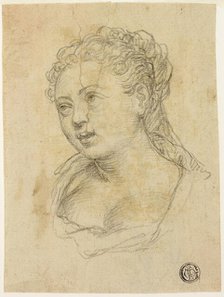 Woman's Head (recto), 1590/96. Creator: Unknown.