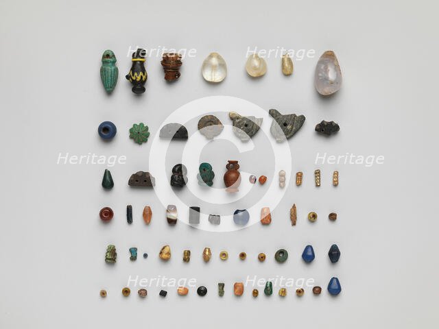 Beads and Amulets, Coptic, 4th century. Creator: Unknown.