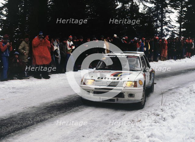 Peugeot 205 T16, Ari Vatanen, 1987 Monte Carlo Rally. Creator: Unknown.