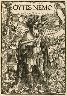 OUTIS NEMO, 1518. Creators: Hans Weiditz, Ulrich von Hutten.