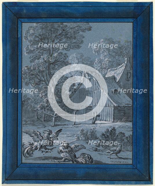 The Partridge and the Cocks, 1732. Creator: Jean-Baptiste Oudry.