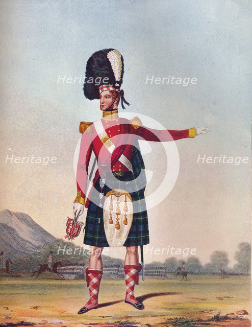 Officer of the 92nd Highland Regiment of Foot, c1833. (1914). Artist: Unknown