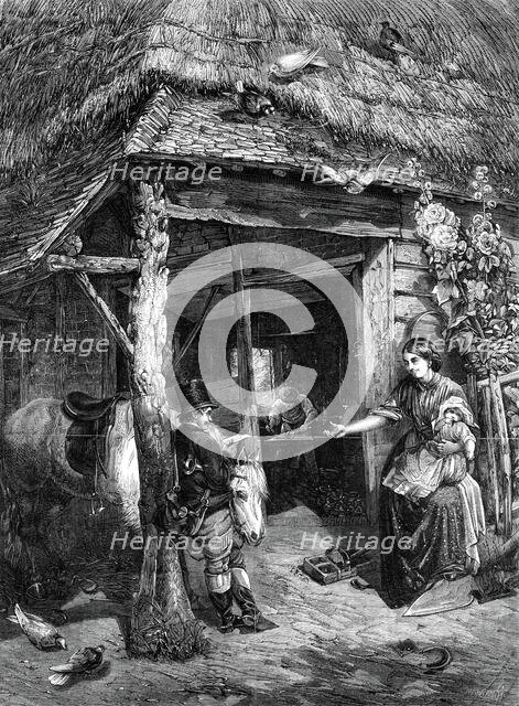 "The Village Smithy", by Lewis, in the Crystal Palace Picture Gallery, 1860. Creator: Morgan.