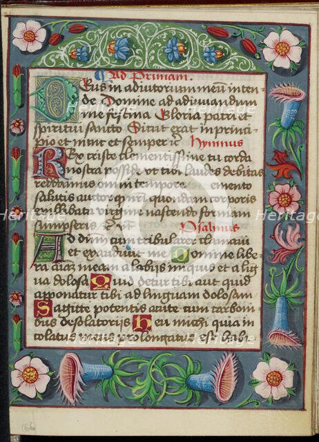 Decorated Text Page; Book of Hours, early 16th century. Creator: Unknown.