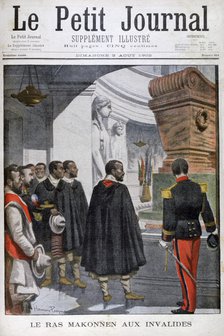 Visit of Ras Makonnen to Les Invalides in Paris, 1902. Artist: Unknown