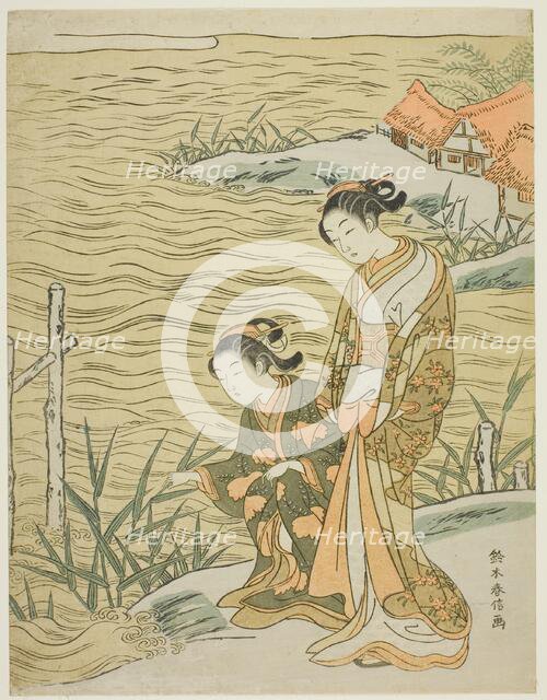 Two Women at the Waterside, c. 1766/67. Creator: Suzuki Harunobu.