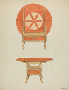 Hutch Table, c. 1938. Creator: Marjery Parish.