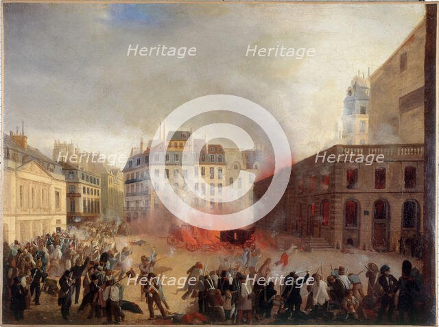 Capture of Chateau d'Eau, Place du Palais-Royal, February 24, 1848. Creator: Unknown.
