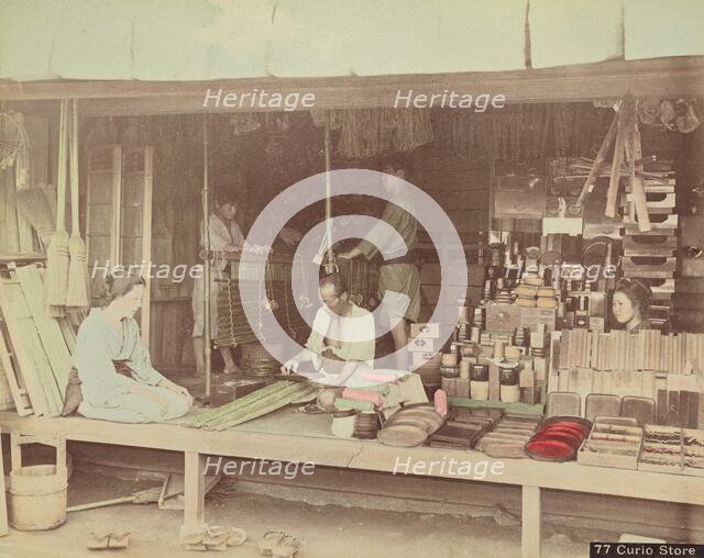 Curio Store, 1870s-1890s. Creator: Kusakabe Kimbei.