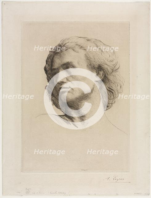 Head of a Man. Creator: Alphonse Legros (French, 1837-1911).