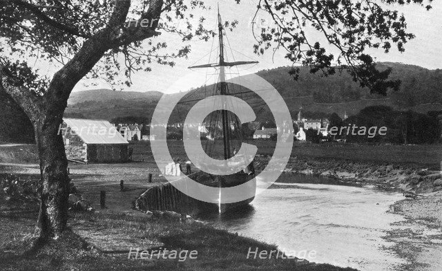 The harbour, Gatehouse of Fleet, Dumfries and Galloway, Scotland, 1924-1926.Artist: Valentine & Sons