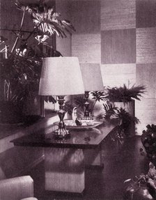 'Corner of a large living-room, designed by Paul T. Frankl', 1949. Creator: Unknown.