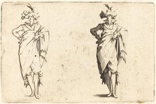 Gentleman Viewed from the Front with Hand on Hip, c. 1622. Creator: Jacques Callot.