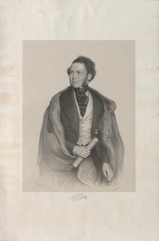 Portrait of the composer and conductor Gottfried von Preyer (1807-1901), 1845. Creator: Prinzhofer, August (1817-1885).