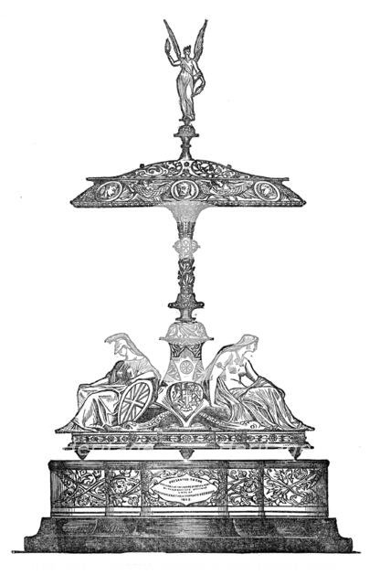 Plate given to the Royal Engineers by Indian engineer officers, 1871. Creator: Unknown.