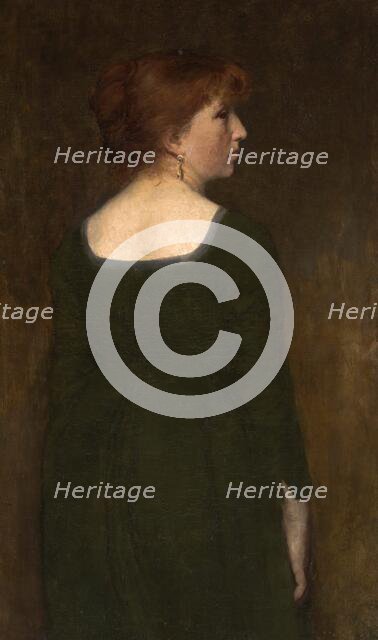 Portrait of a Young Woman, about 1887. Creator: Edward A Bell.