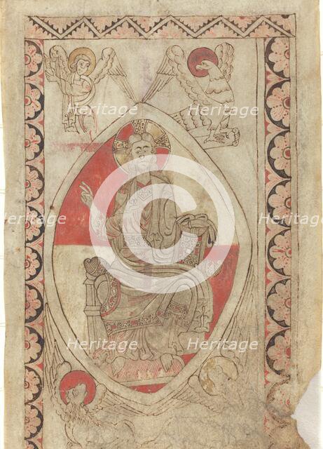 Christ in Majesty [recto], early 12th century. Creator: Unknown.
