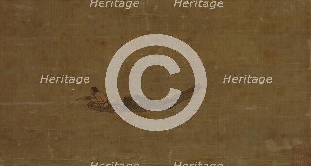 Angler on a Wintry Lake. (The oldest known depiction of a fishing reel), 1195. Creator: Ma Yuan (1160-1225).